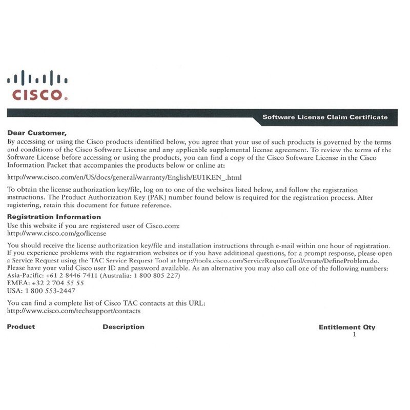 Cisco - CUBESP-TPEX-RED ASR 1000 Router License